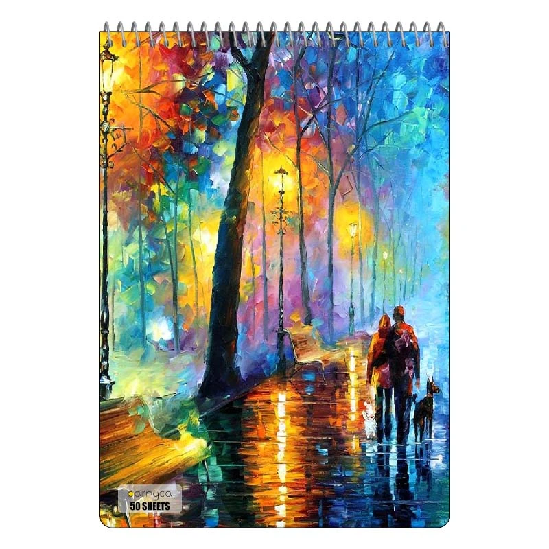 دفتر نقاشی 50 برگ سیمی کارنیکا طرح نقاشی های آبرنگی Watercolor Paintings کد 29707