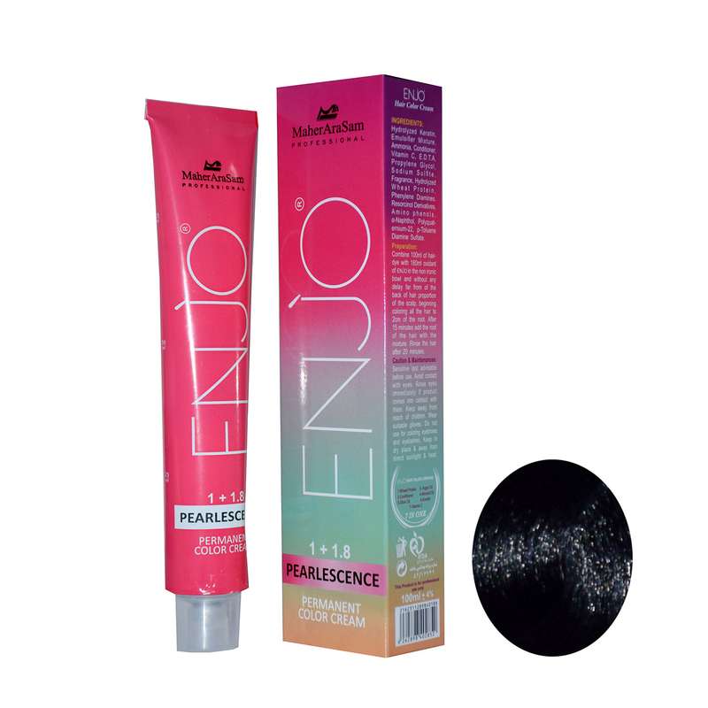 رنگ مو اینجو شماره c1 حجم 100 میلی لیتر رنگ مشکی پر کلاغی