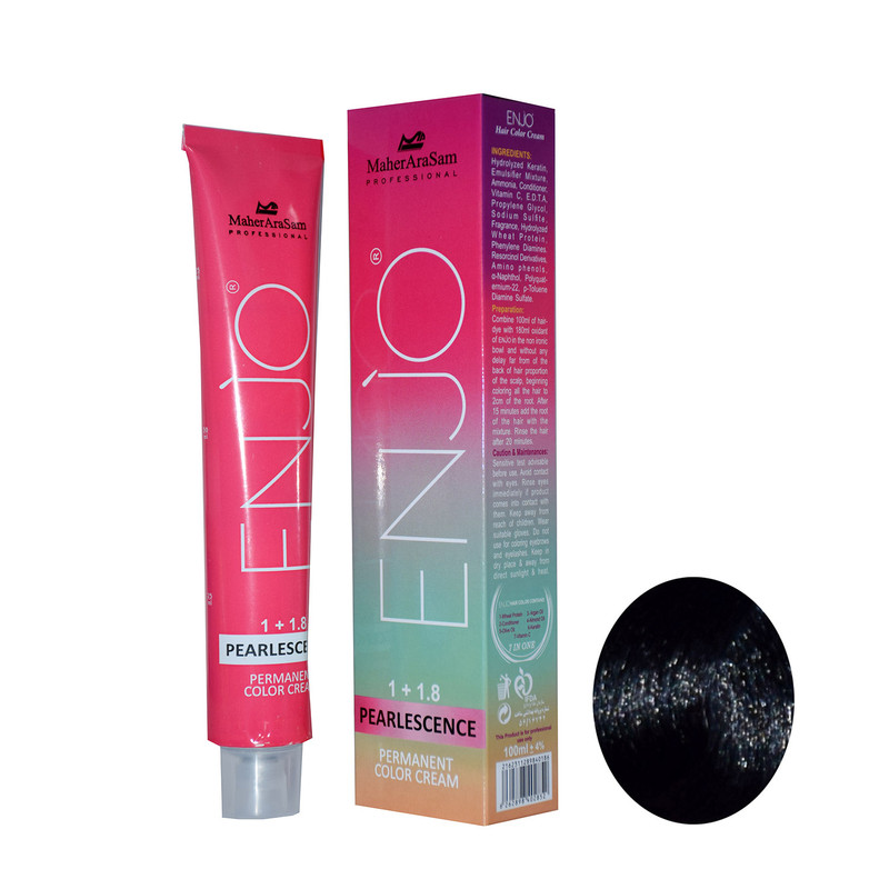 رنگ مو اینجو شماره c1 حجم 100 میلی لیتر رنگ مشکی پر کلاغی