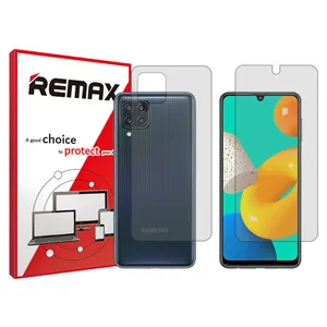Remax HyGEL transparent display screen protector suitable for Samsung Galaxy M32 mobile phones along with the back of the phone