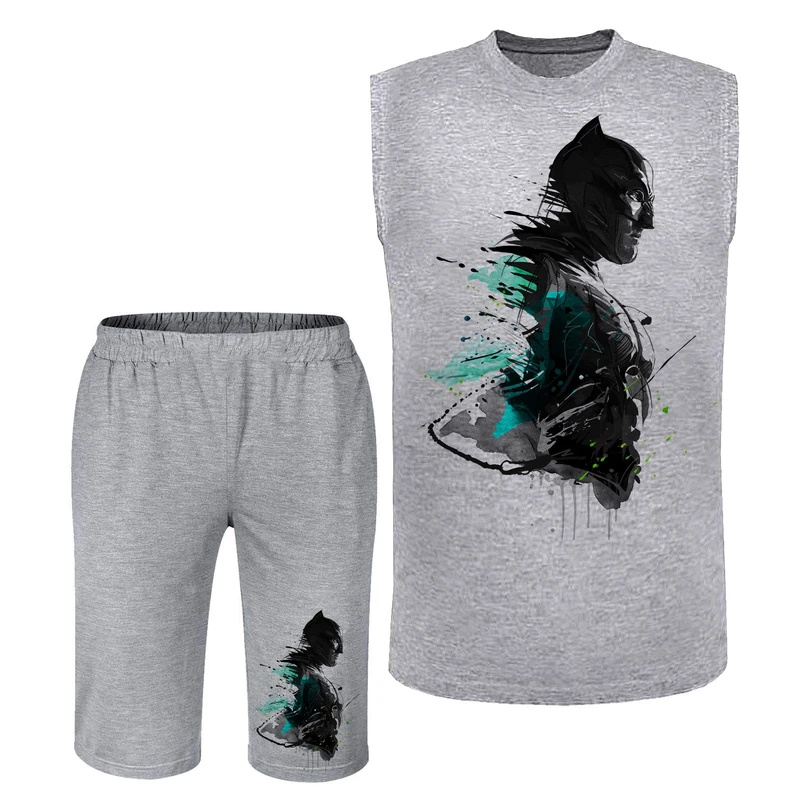 ست تاپ و شلوارک مردانه مدل بتمن کد N574