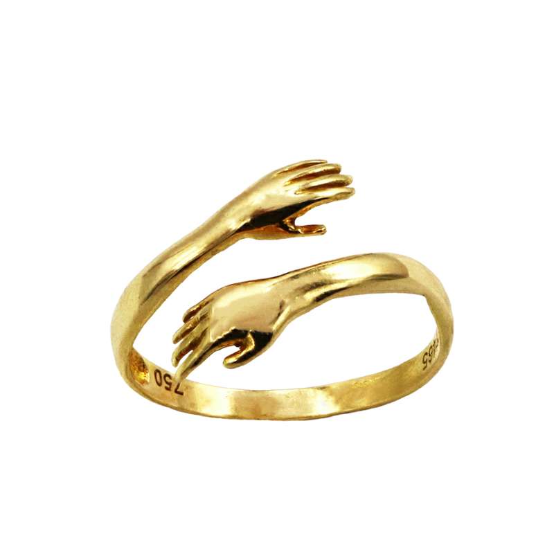 انگشتر طلا 18 عیار زنانه گالری رحمانی مدل آغوش انگشتر طلا 18 عیار زنانه گالری رحمانی مدل آغوش