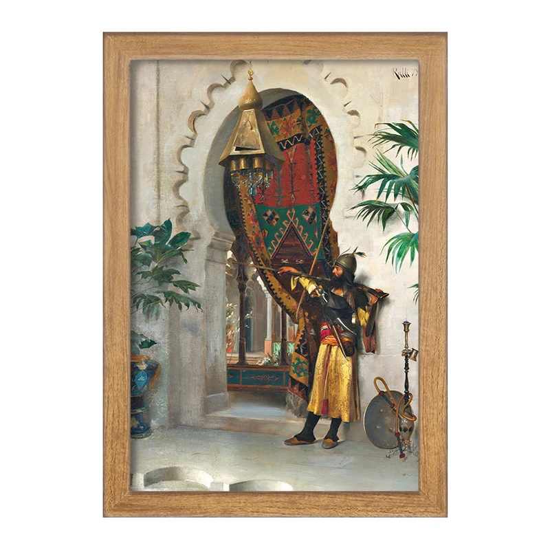 تابلو خندالو مدل نقاشی نگهبان اثر تئودوروس رالی کد F12273