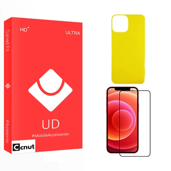 محافظ صفحه نمایش کوکونات مدل UD مناسب برای گوشی موبایل اپل Iphone 12 ProMax  به همراه محافظ پشت گوشی
