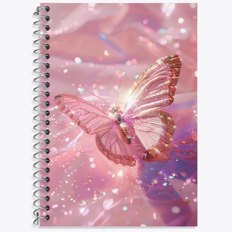 دفتر زبان 50 برگ خندالو مدل سه خط طرح پروانه کیوت کد N2279