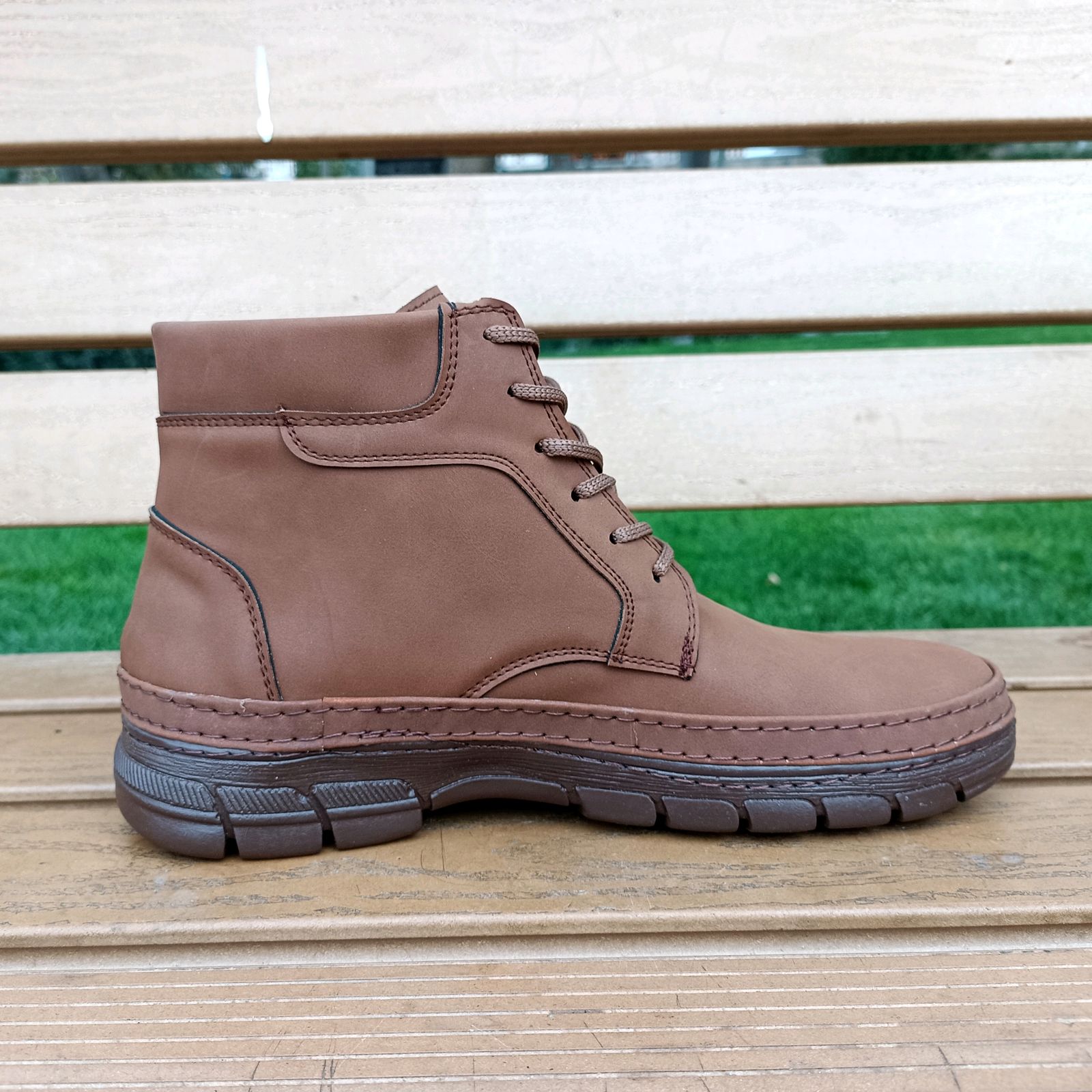 نیم بوت مردانه مدل گاندی طبی کد T.a.j رنگ عسلی -  - 7