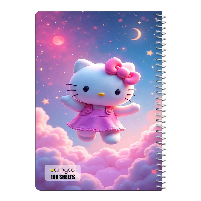 دفتر مشق 100 برگ سیمی کارنیکا طرح هلو کیتی hello kitty کد 76356