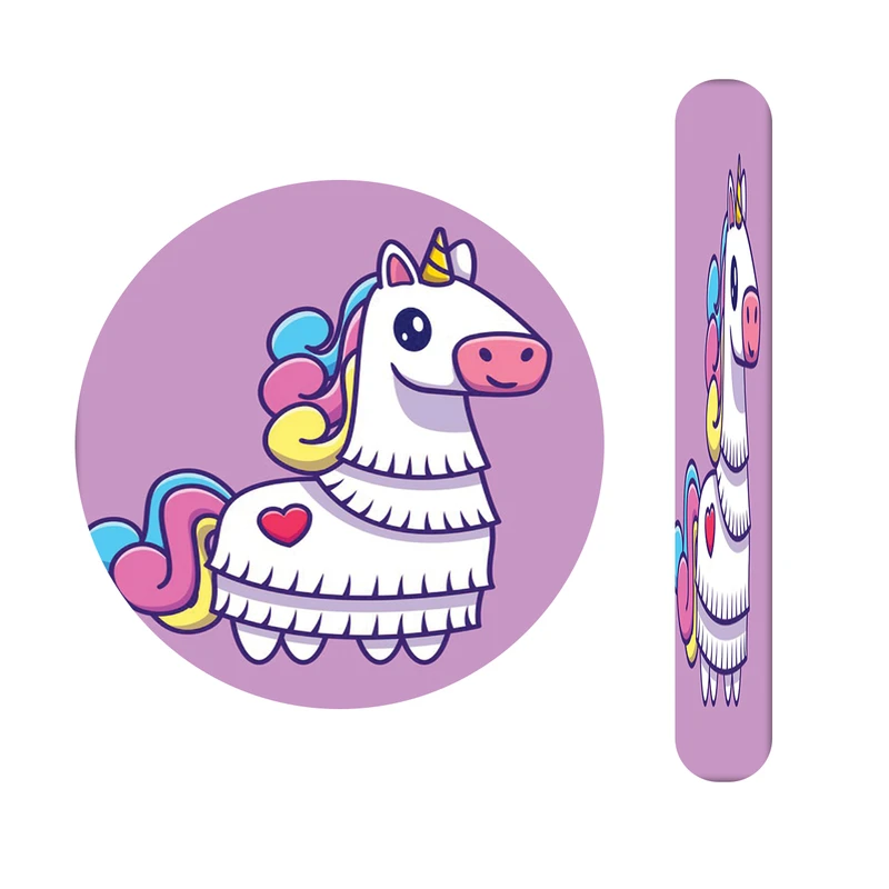 آینه آرایشی جیبی مدل یونیکورن کد 537  به همراه سوهان ناخن