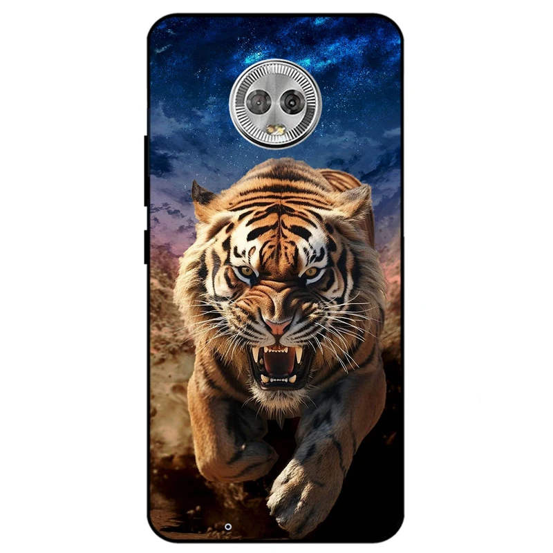 کاور مگافون طرح ببر مدل 7454 مناسب برای گوشی موبایل موتورولا Moto G6