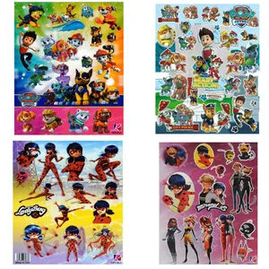 استیکر کودک طرح سگ نگهبان و دختر کفشدوزکی کد 12123 مجموعه 4 عددی