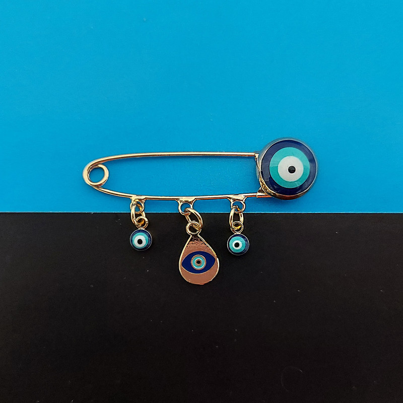 سنجاق سینه دخترانه مدل چشم نظر G1096 سنجاق سینه دخترانه مدل چشم نظر G1096