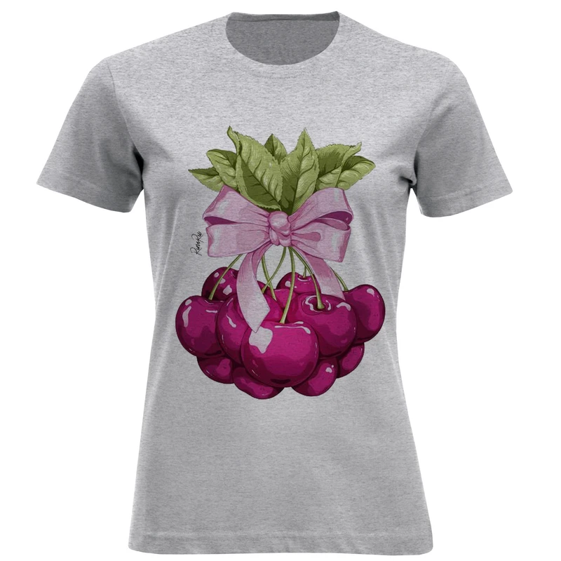 تی شرت آستین کوتاه زنانه مدل آلبالو F1247