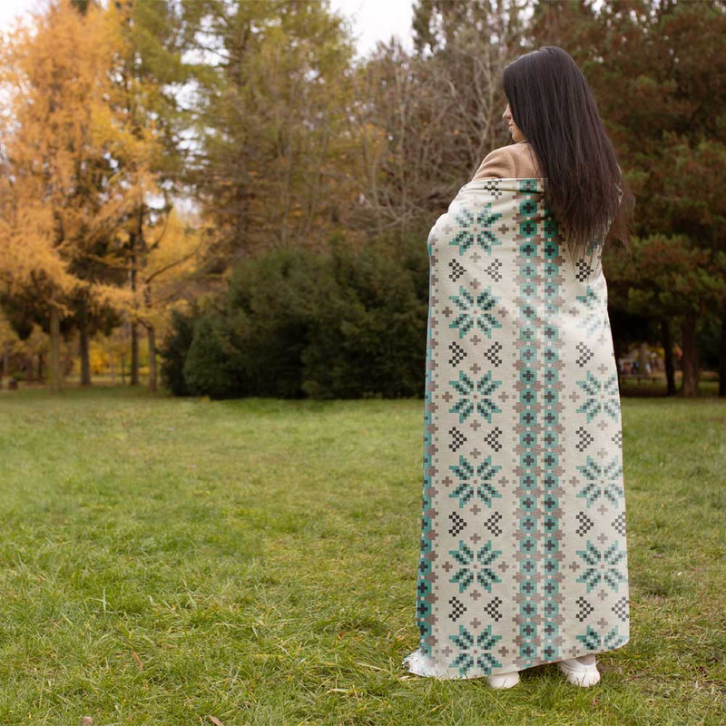 شال مبل مدل دانه های برف کد Q2SH1055 سایز 98x180 سانتی متر