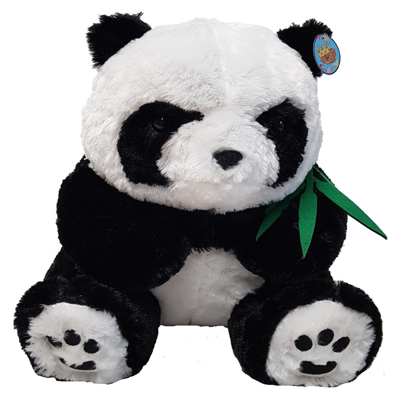 عروسک طرح خرس پاندا مدل King Cuddly Panda with Bamboo کد SZ11/719 ارتفاع 27 سانتی متر