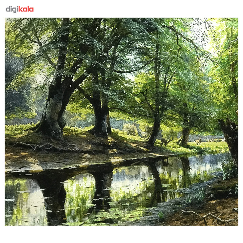 تابلو فرش دستباف مدل انعکاس رودخانه