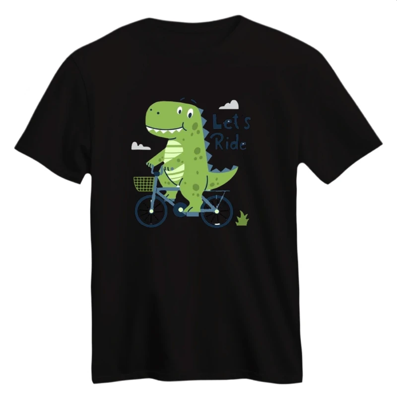 تی شرت آستین کوتاه زنانه مدل تمساح دوچرخه سوار