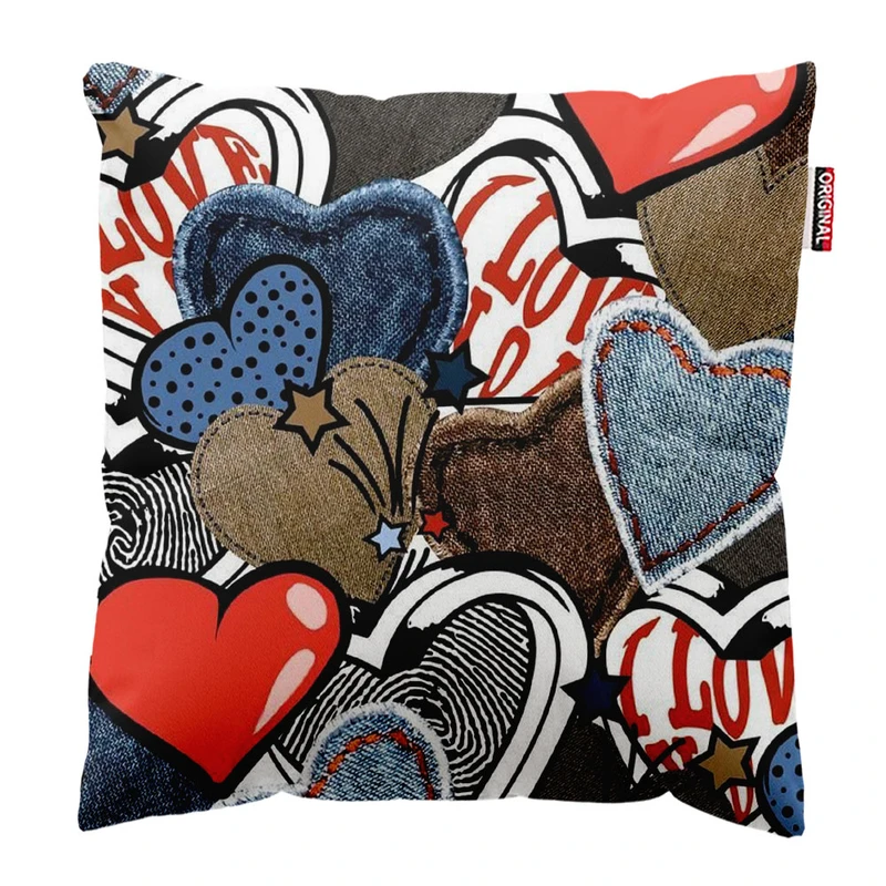  کوسن پاد آفرین طرح قلب کد 5008 سایز 30*30 سانتی متر