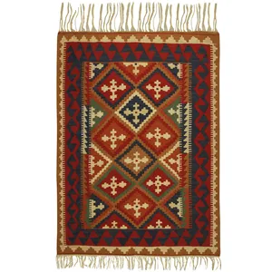 گلیم یک و نیم متری  طرح قشقایی کد 55027