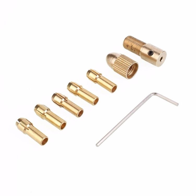 سه نظام کد PV8 شفت 5 به همراه کولت مینیاتوری مجموعه 7 عددی سه نظام کد PV8 شفت 5 به همراه کولت مینیاتوری مجموعه 7 عددی