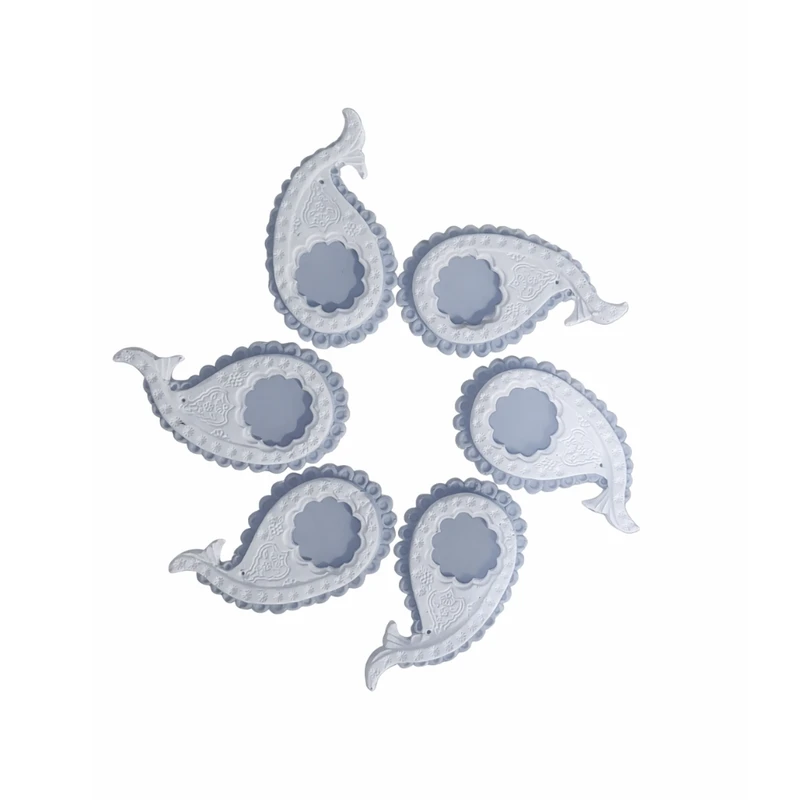 ست ۶ تکه هفت سین سفالی مدل بته جقه