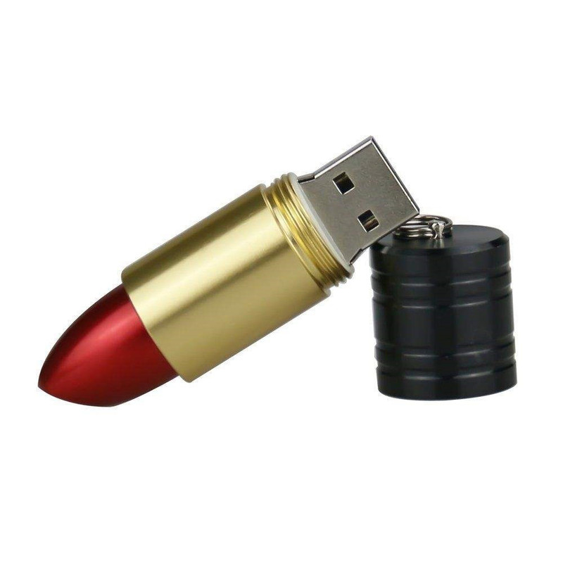 فلش مموری طرح رژ لب طلایی مدل Ul-LS01 ظرفیت 64 گیگابایت