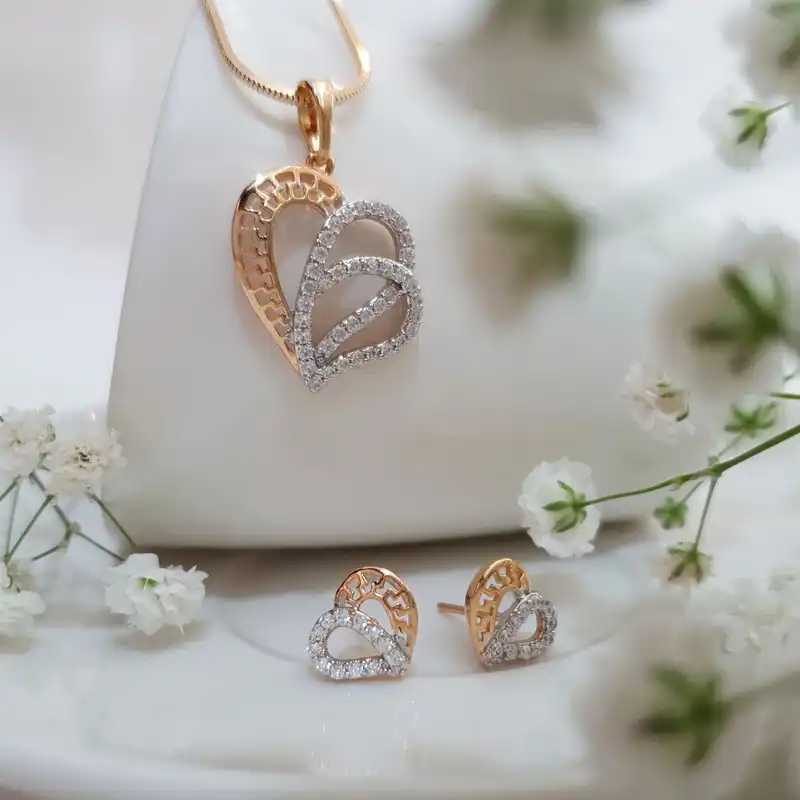 نیم ست زنانه ژوپینگ مدل قلب کد AA1