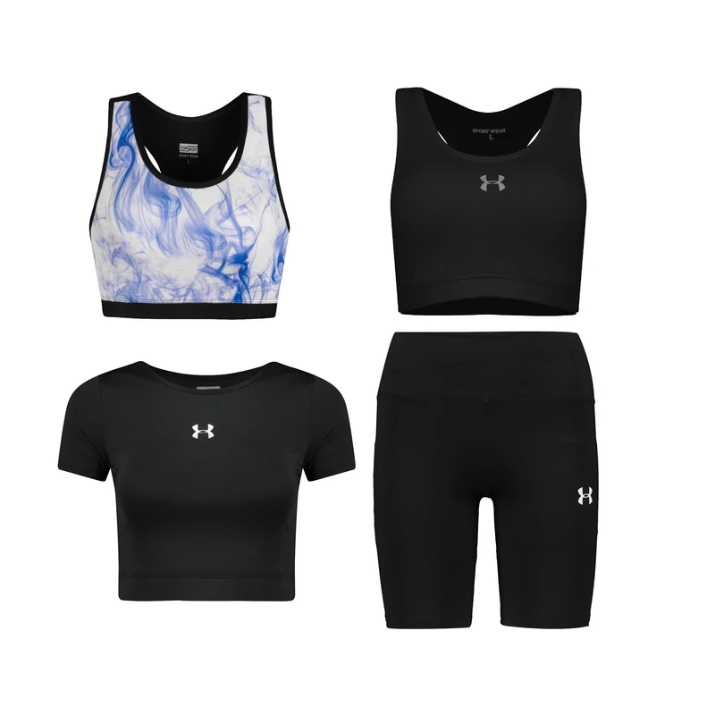 ست چهار تکه لباس ورزشی زنانه مدل 1801-1902-69-66