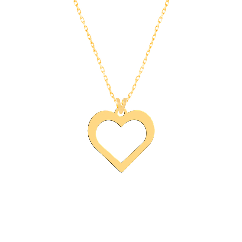 گردنبند طلا 18 عیار زنانه فرشته طرح قلب WNLZ-000322