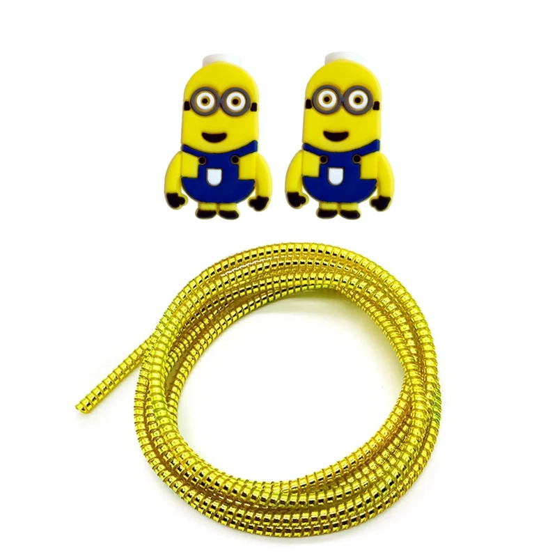 محافظ کابل شارژ و هندزفری طرح میلیون مدل Minion11 بسته سه عددی 