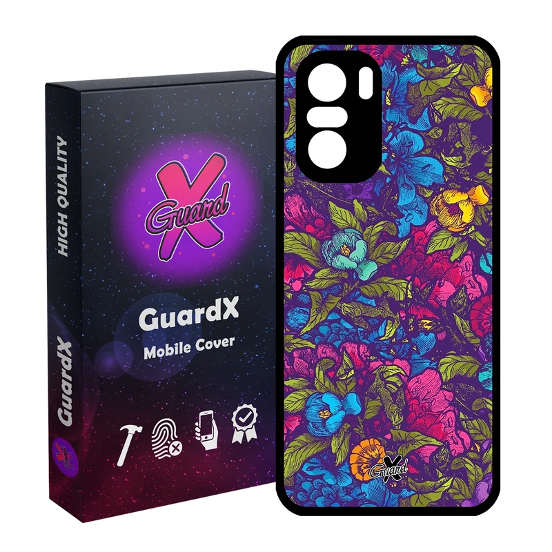 کاور گارد ایکس طرح Flower مدل Glass10224 مناسب برای گوشی موبایل شیائومی Poco F3/MI 11X/MI 11X Pro/Redmi K40/K40 Pro