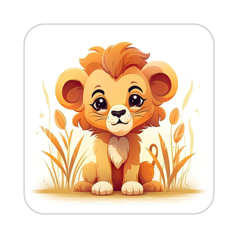 زیر لیوانی کاکتی طرح شیر مدل mp23378