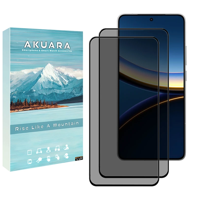 محافظ صفحه نمایش آکوآرا مدل AKU pv2 مناسب برای گوشی موبایل شیائومی Poco F7 Pro بسته دو عددی