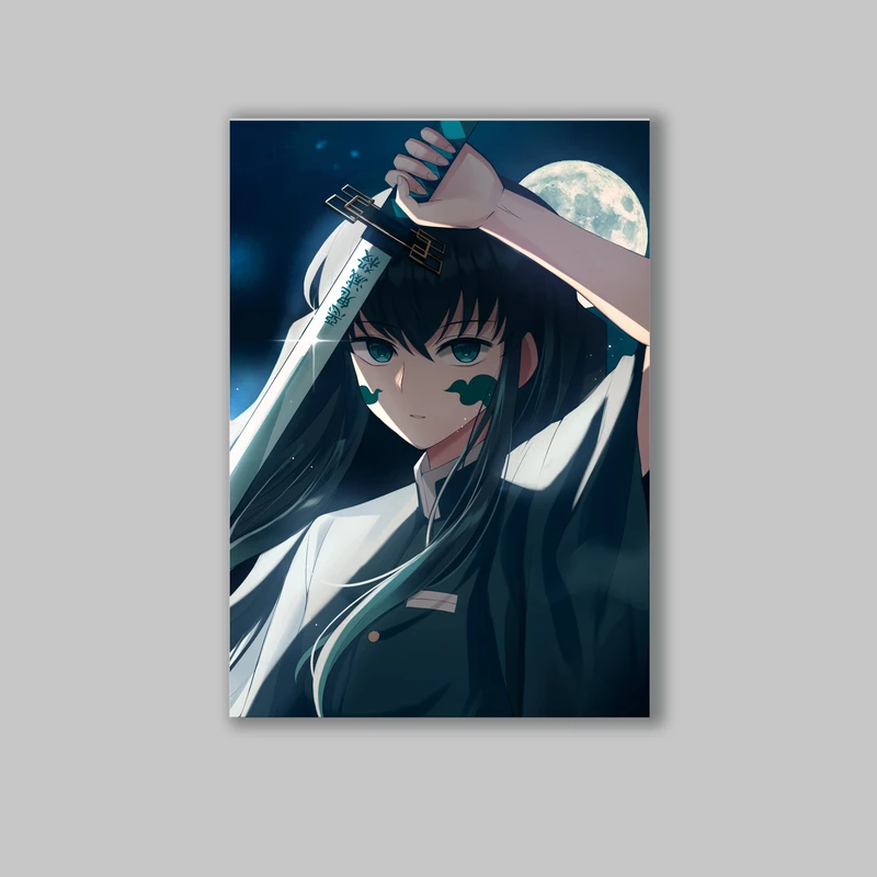 تابلو شاسی مدل انیمه شیطان کش Demon Slayer کد LA-10457