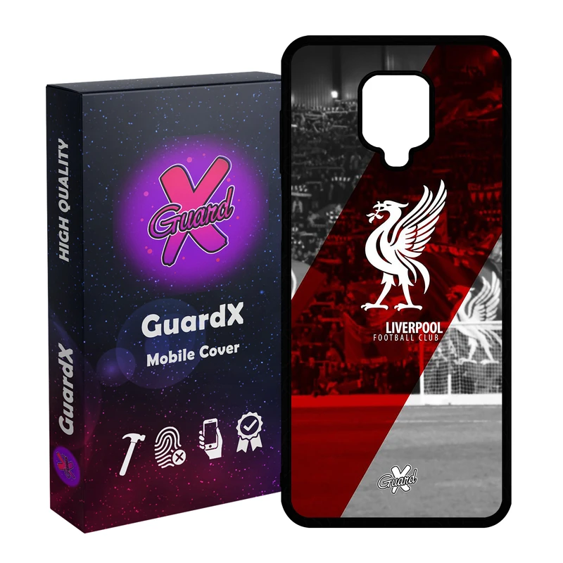 کاور گارد ایکس طرح Liverpool مدل Glass10045 مناسب برای گوشی موبایل شیائومی Redmi Note 9S / Note 9 Pro / Note 9 Pro Max