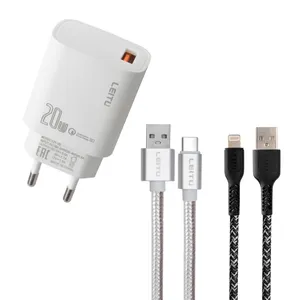 شارژر دیواری لیتو مدل LH-25 20W به همراه کابل تبدیل لایتنینگ/USB-C
