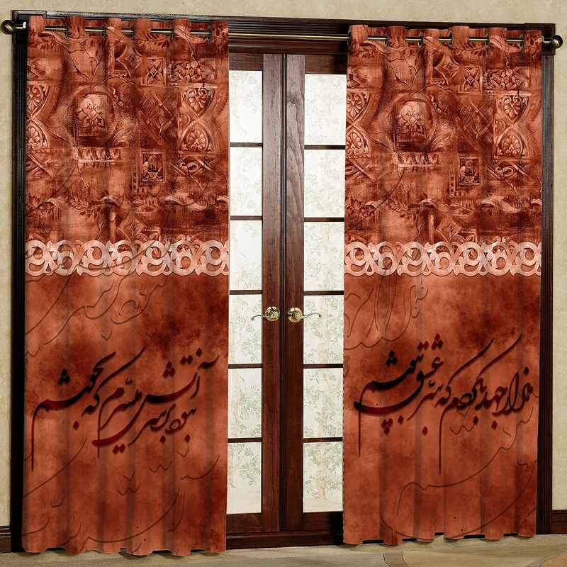 پرده مدل طرح شعر مخمل پانچی کد 1114L سایز 140x280 سانتی متر