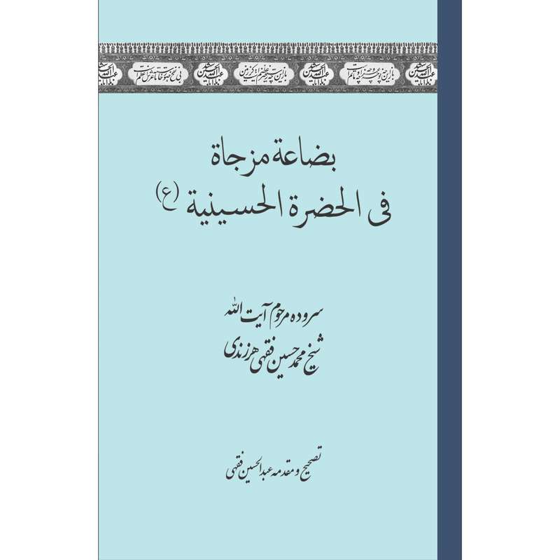 کتاب بضاعة مزجاة فی الحضرة الحسینیة (ع) اثر آیت الله شیخ محمد حسین فقهی هرزندی انتشارات سفیراردهال