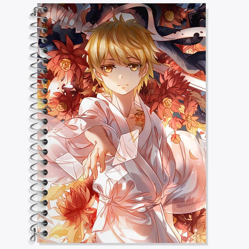 دفتر زبان 50 برگ خندالو مدل سه خط طرح یوکینه انیمه نوراگامی کد 12694