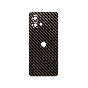 MAHOOT Glossy-Brown-Fiber Cover Sticker for Motorola Moto G84