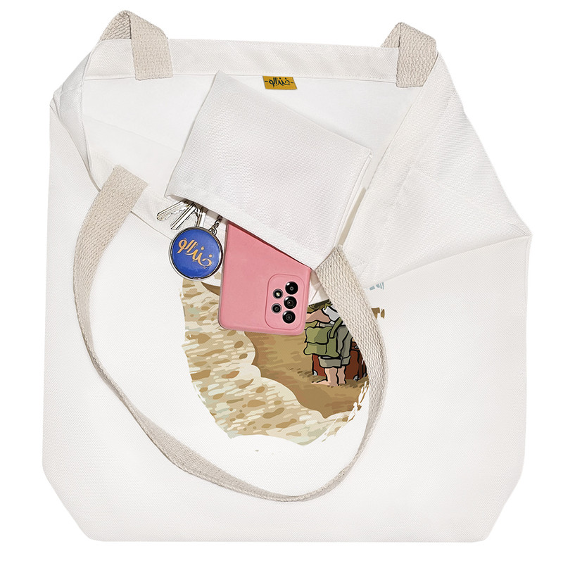 ساک خرید پارچه ای خندالو طرح ونسان ونگوگ مدل توت بگ کد 7395