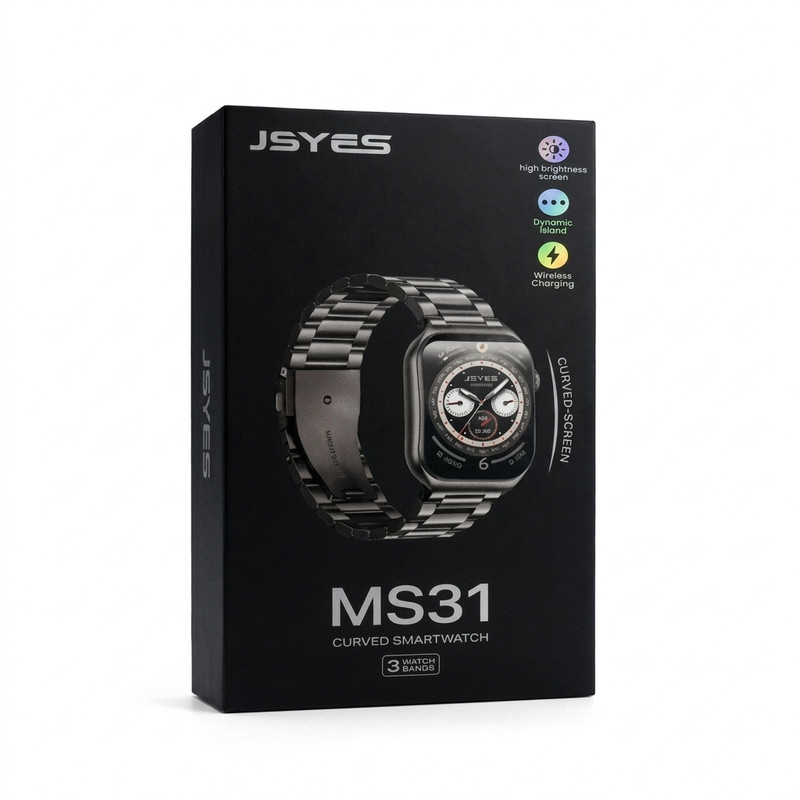 ساعت هوشمند 41 میلی‌متری جی اس یس مدل MS31 با بند استیل سازگار با سیستم عامل Android و iOS