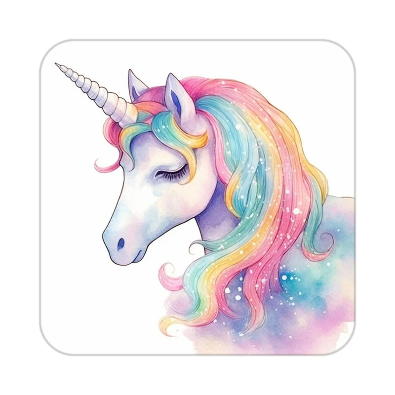 زیر لیوانی کاکتی طرح اسب تک شاخ و یونیکورن مدل mp32852