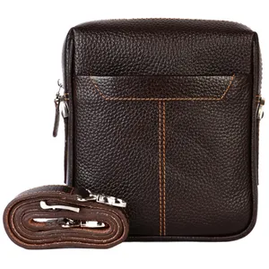 کیف رودوشی رویال چرم کدW62-DarkBrown سایز M