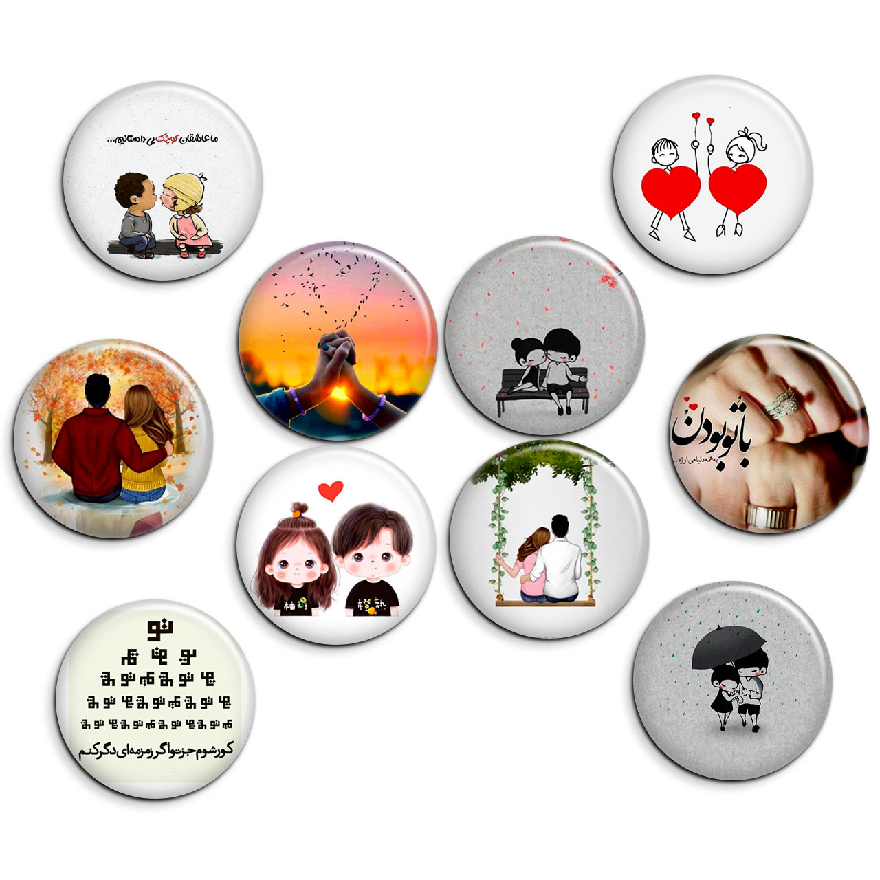 پیکسل پرمانه طرح love کد pmg.5545 مجموعه 10 عددی