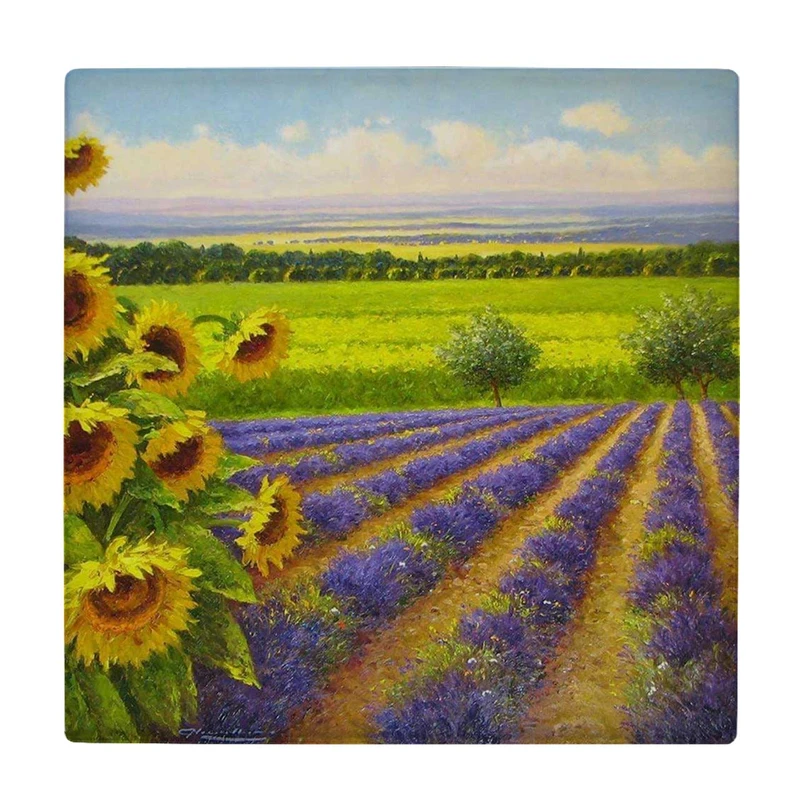  زیر لیوانی طرح مزرعه و گل های آفتابگردان کد    3672469_1719