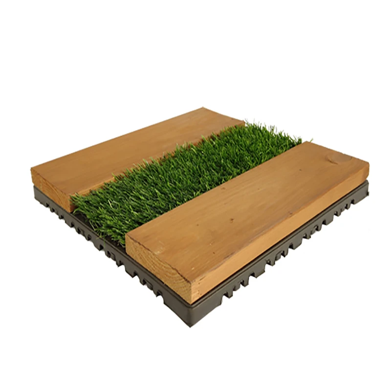 عکس شماره 2 : کفپوش مدل تایل ترمو چمن 3 ردیفه سایز 30x30 سانتی متر بسته 6 عددی