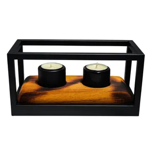 شمعدان مدل wood iron-001