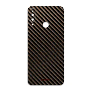 MAHOOT Glossy-Brown-Fiber Cover Sticker for LG W30