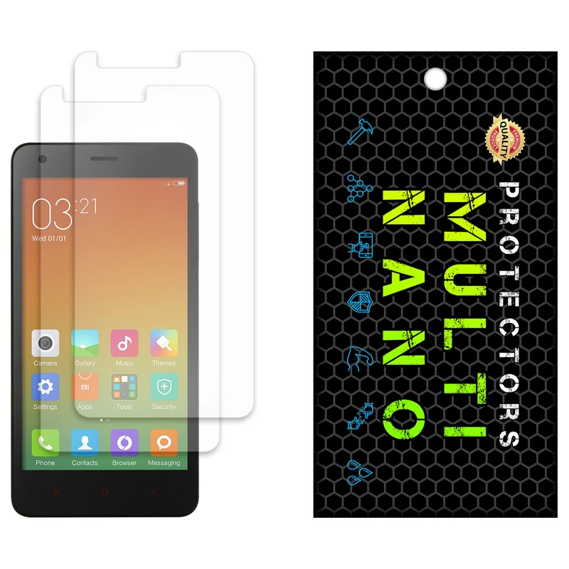 محافظ صفحه نمایش مات مولتی نانو مدل X-S2M مناسب برای گوشی موبایل شیائومی Redmi 2 Prime بسته دو عددی