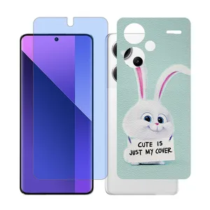 Glass Together model matte anti blue Screen Protector Suitable for Xiaomi Redmi Note 13 Pro Plus Mobile Phone with Back cover sticker